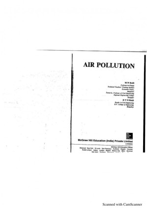Air Pollution 1 By MN Rao, HVN Rao - Pixelpaperback.com