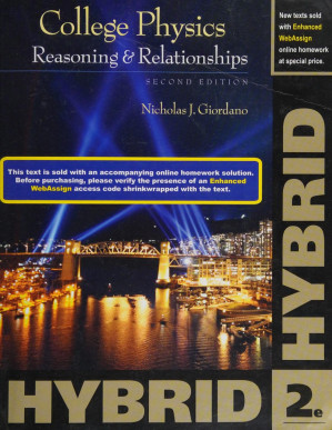 College physics : reasoning and relationships By Giordano, Nicholas J - Pixelpaperback.com